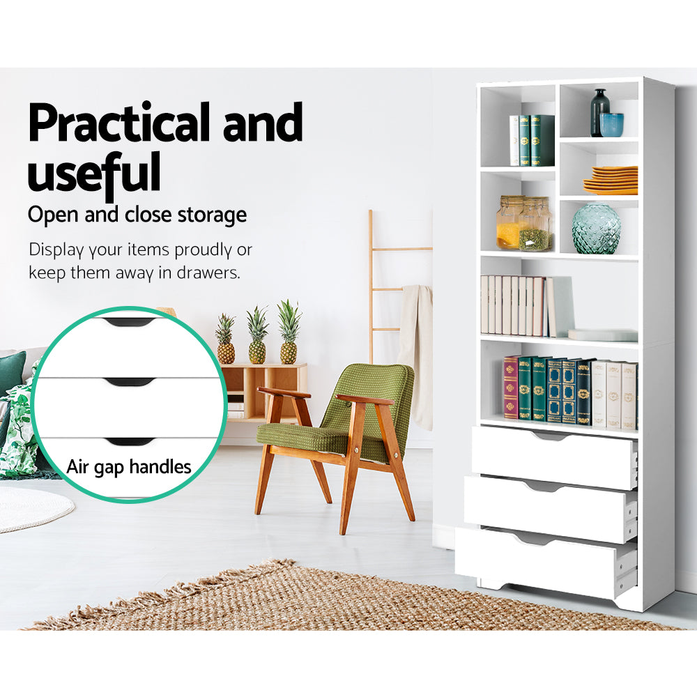 Nana White Bookshelf with Drawers