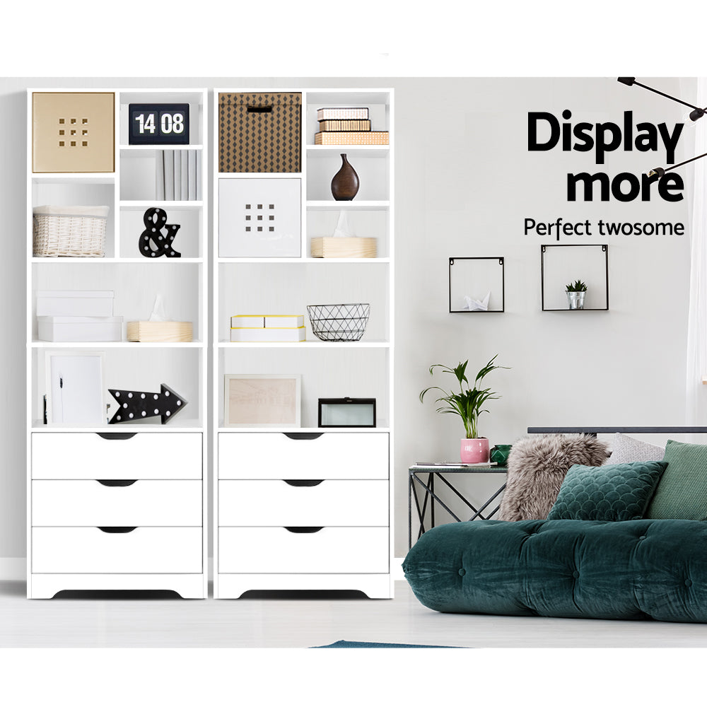 Nana White Bookshelf with Drawers