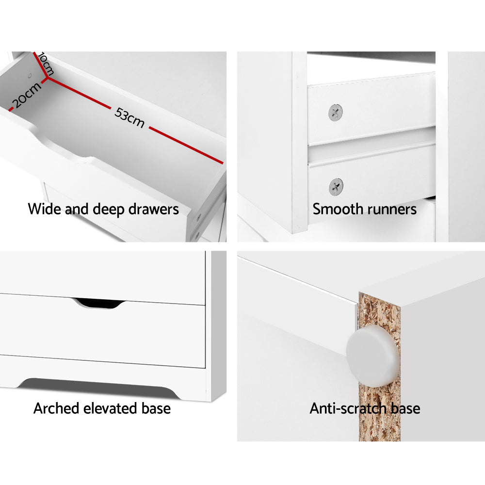 Nana White Bookshelf with Drawers