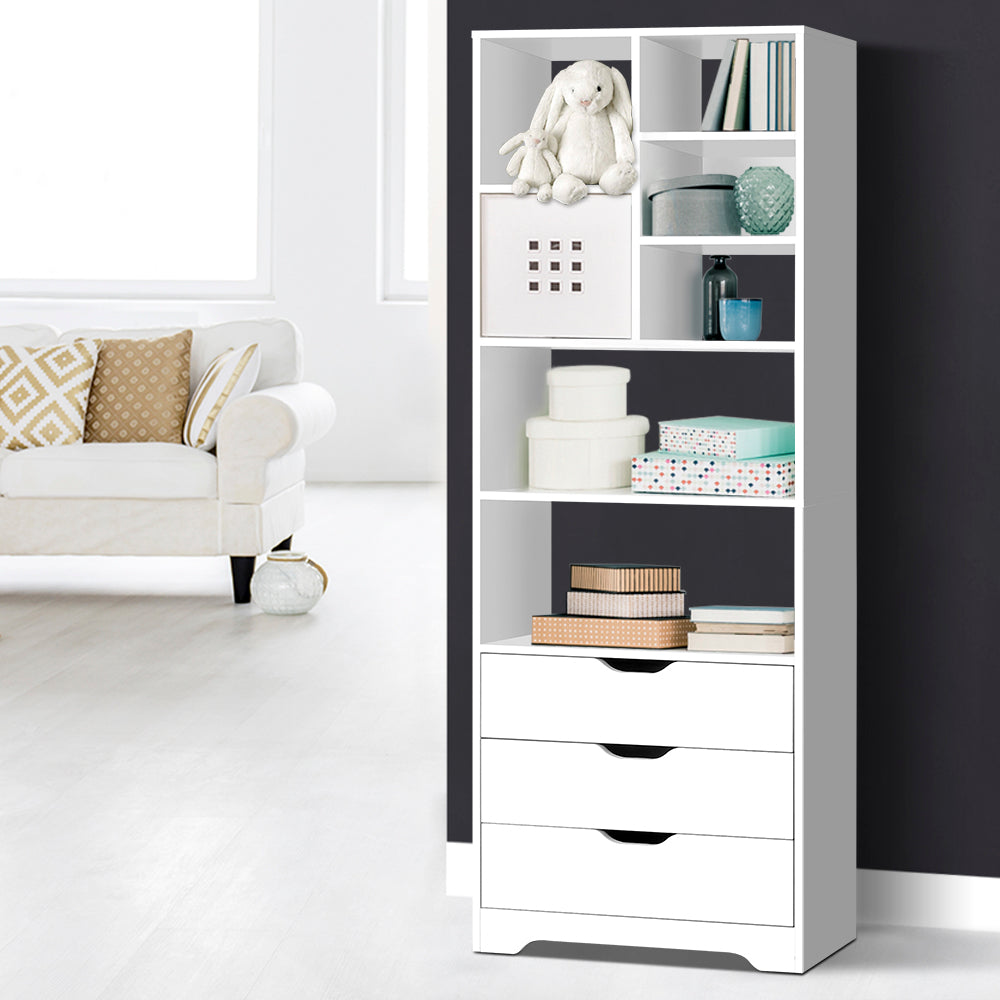 Nana White Bookshelf with Drawers