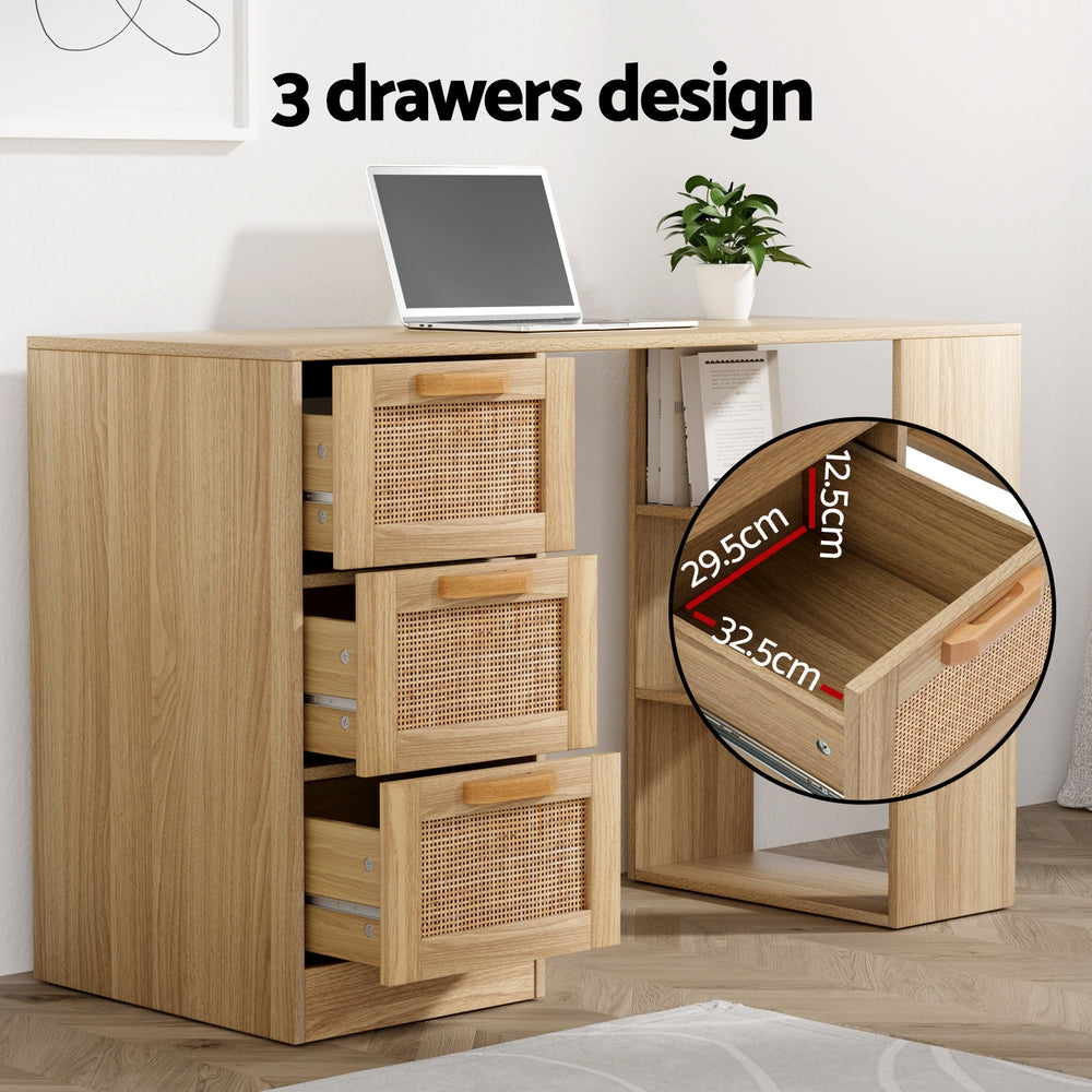 Rattan 120cm Computer Desk