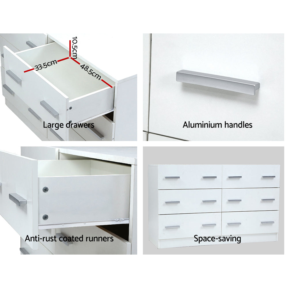 Veda White Chest of Drawers