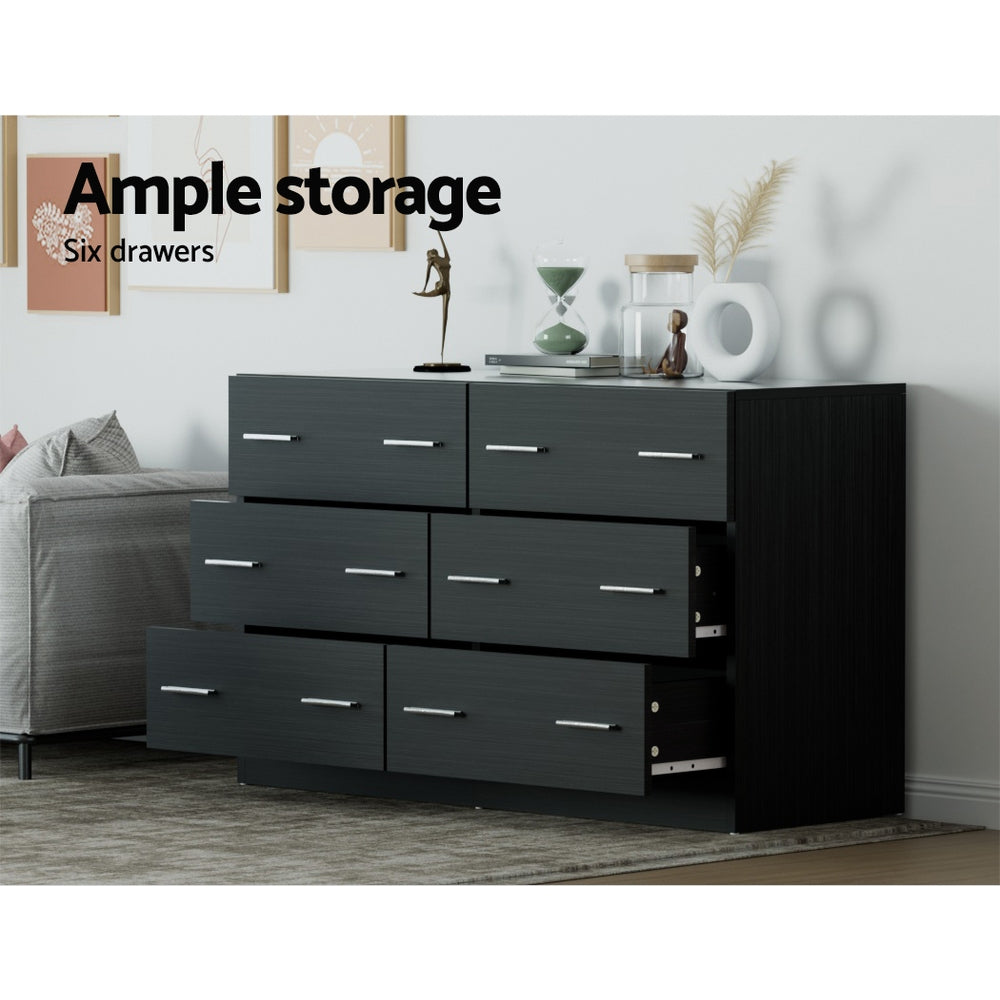 VEDA Black Chest of Drawers