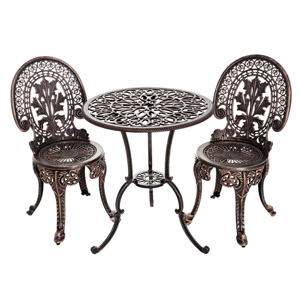 Gardeon 3 Piece Bronze Bistro Set