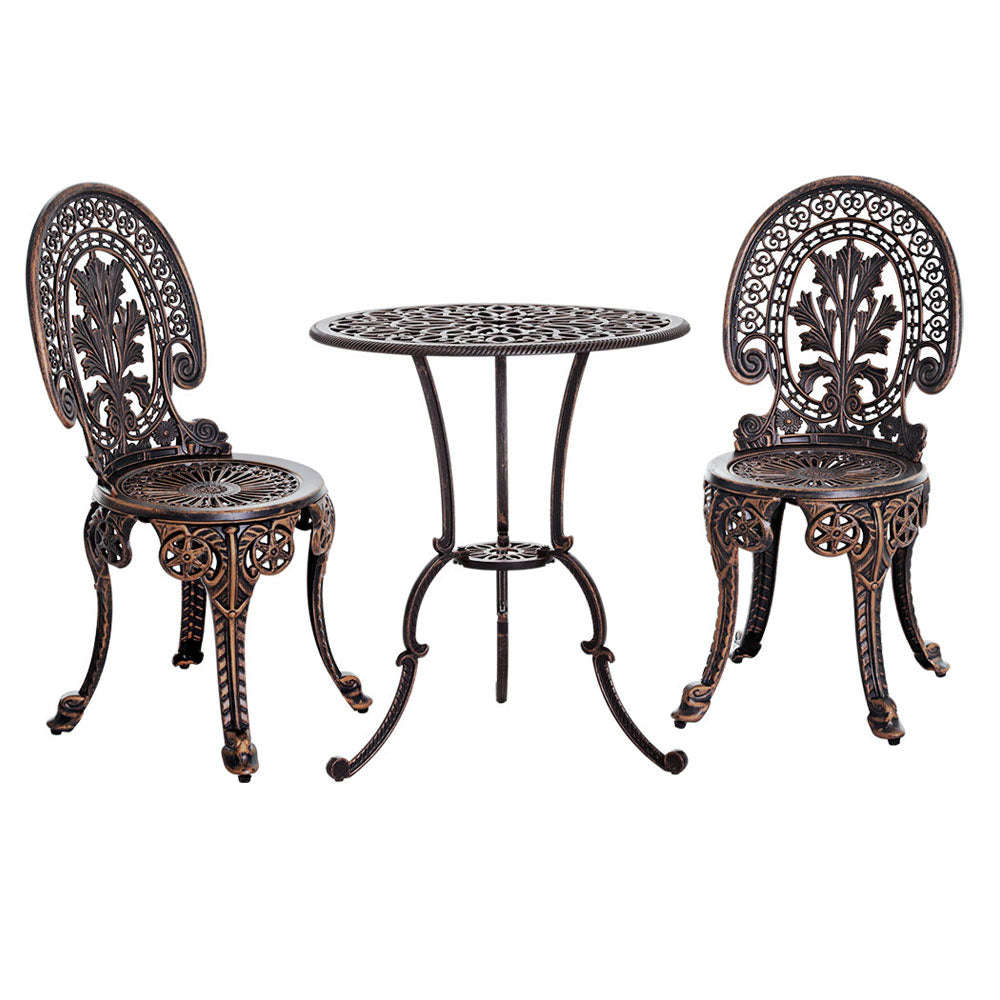 Gardeon 3 Piece Bronze Bistro Set