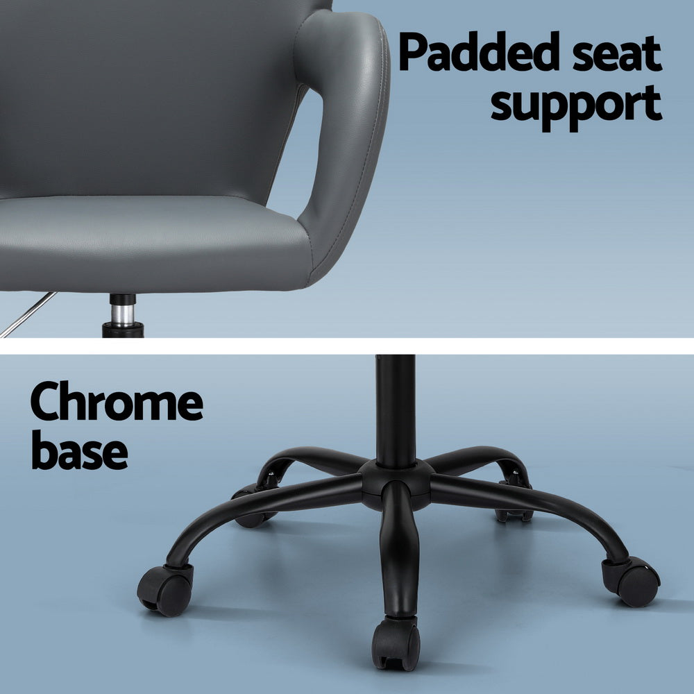 Mid Back Grey Office Chair
