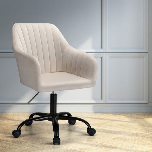 Artiss Velvet Mid Back Office Chair