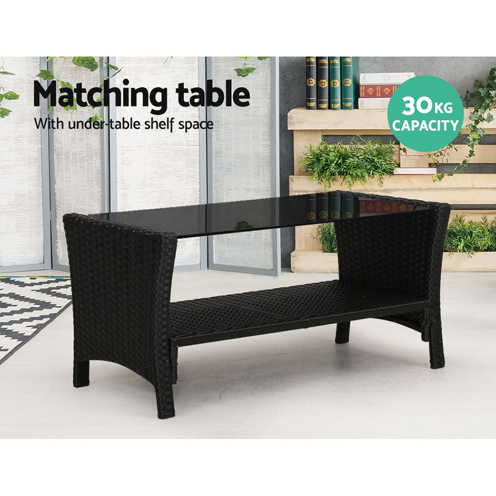 Gardeon 4 Piece Rattan Outdoor Sofa Set
