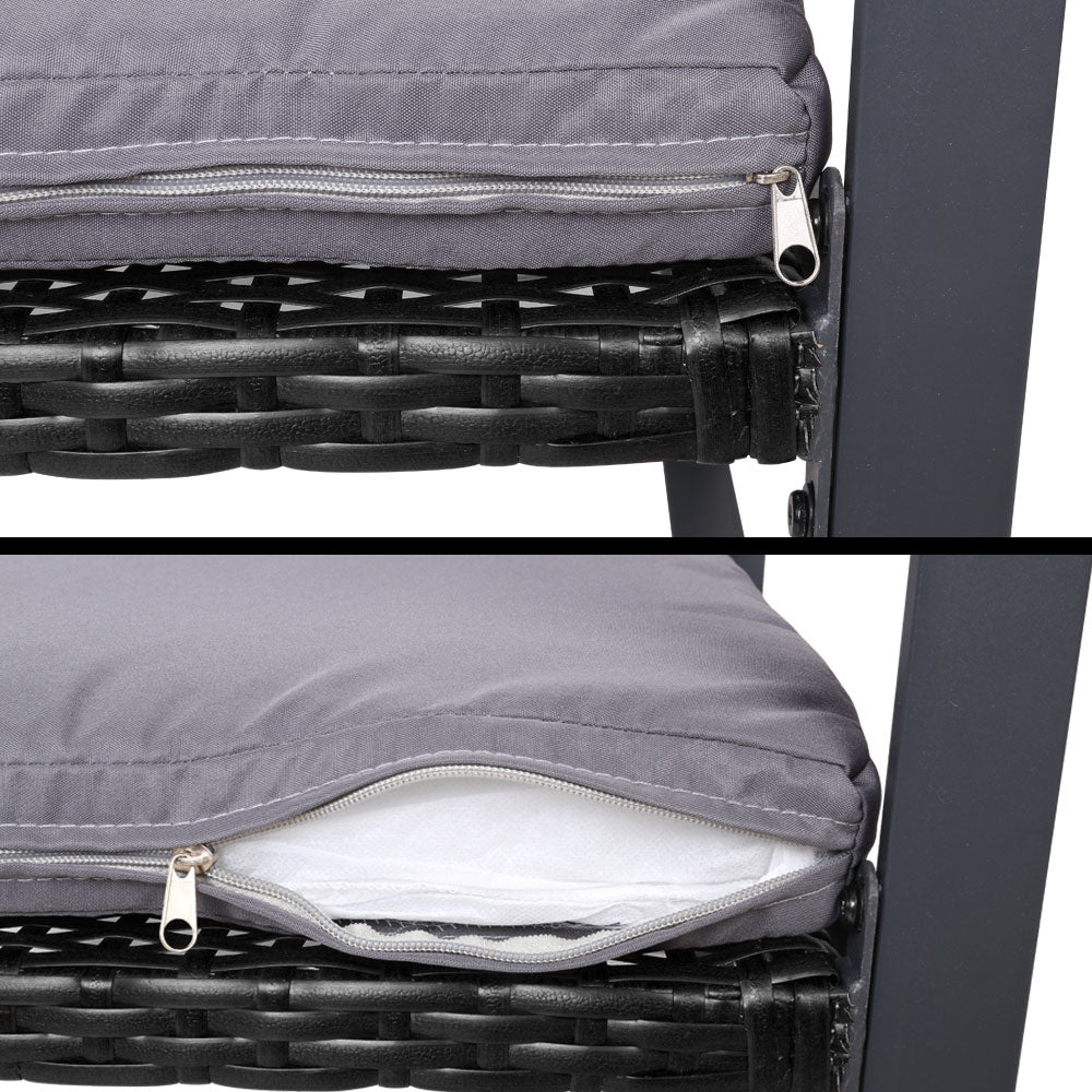 Gardeon Black 4 Piece Outdoor Sofa Set