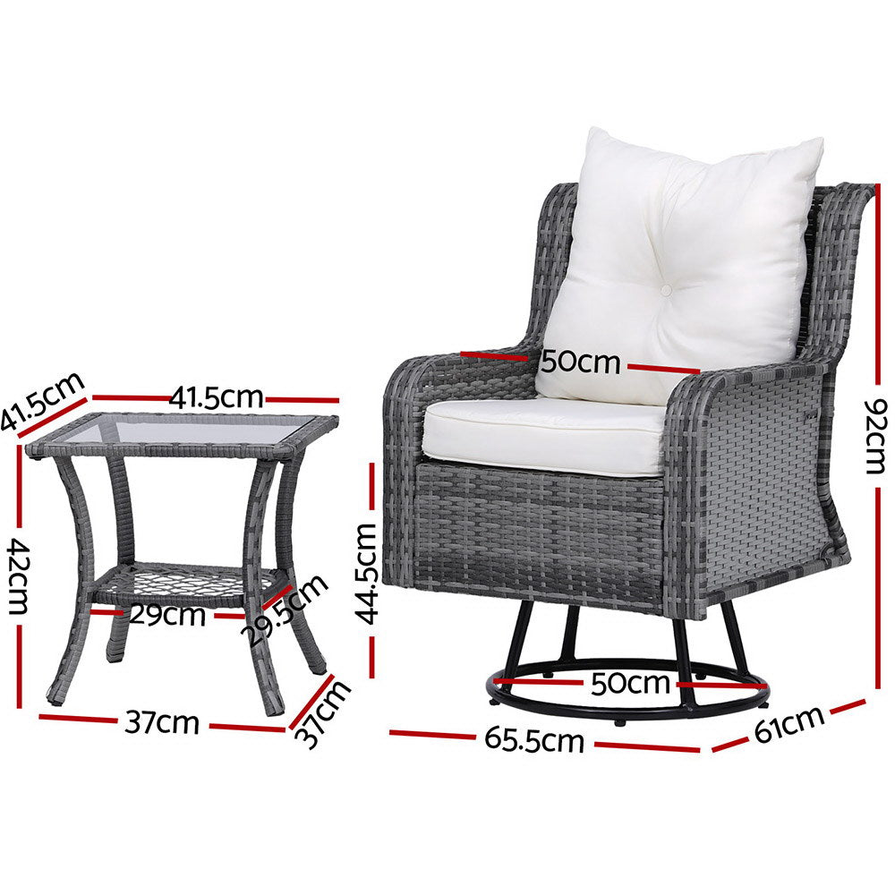 Gardeon 3 Piece Outdoor Lounge Set