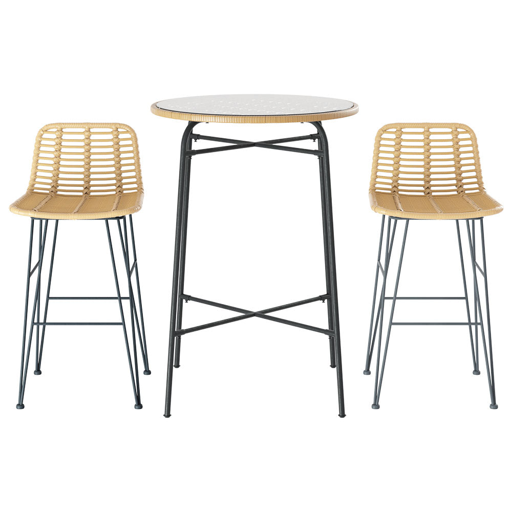 Gardeon 3 Piece Outdoor Bar Set