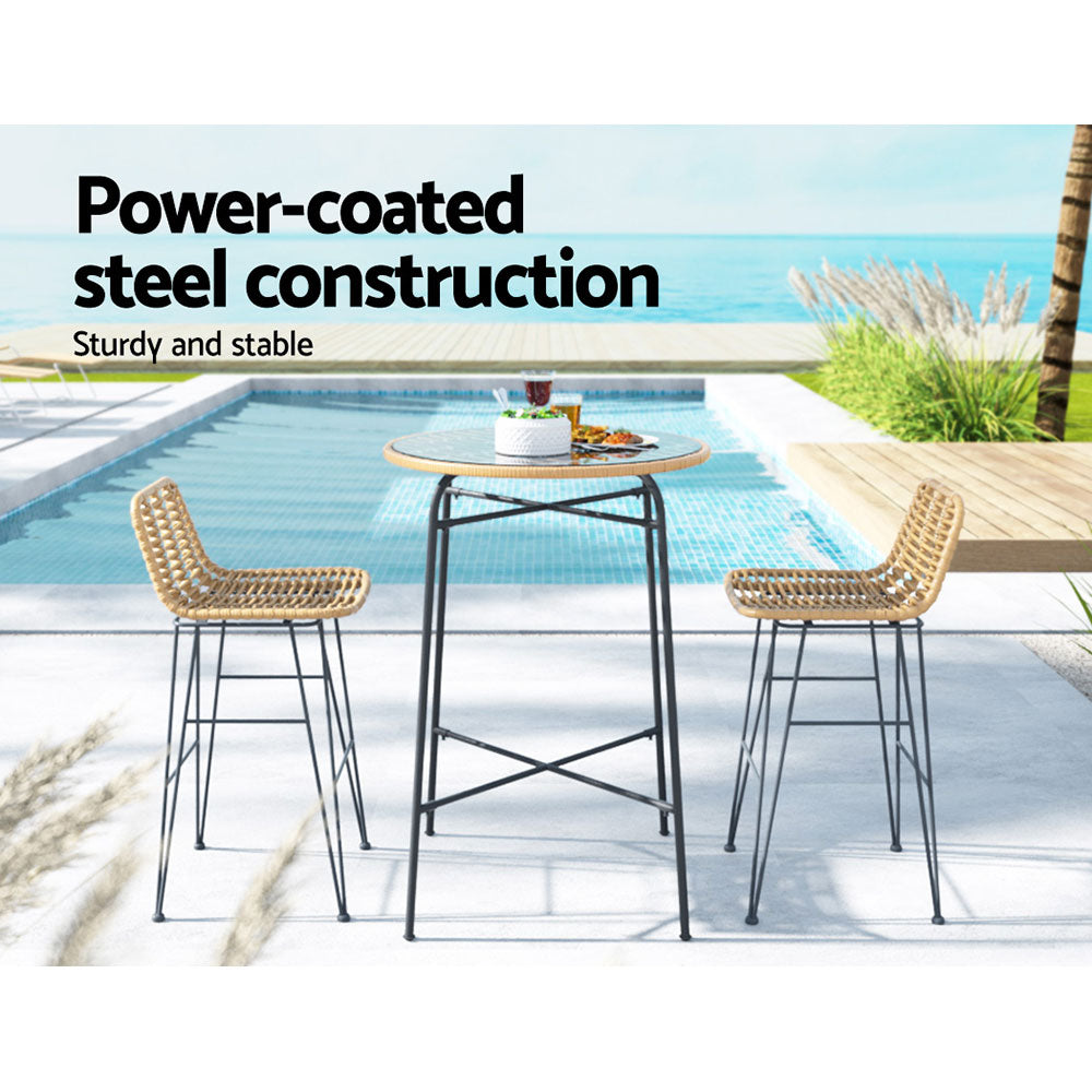 Gardeon 3 Piece Outdoor Bar Set