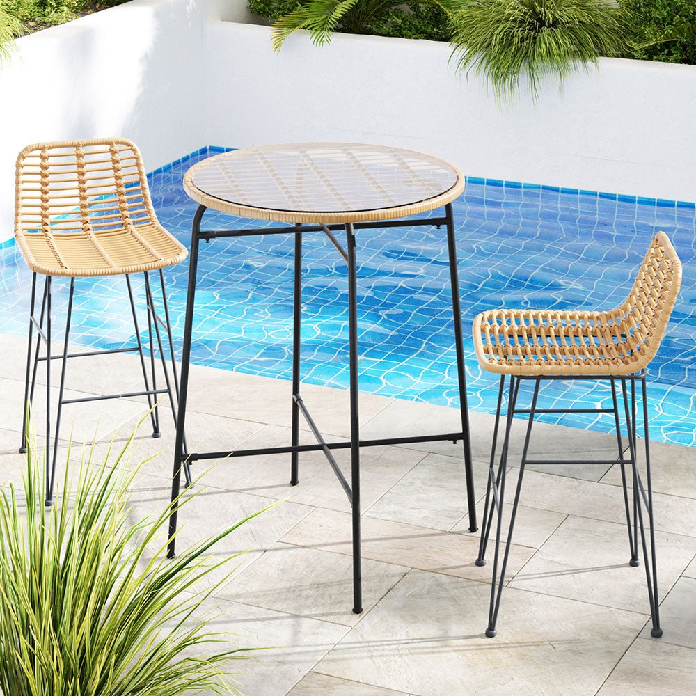 Gardeon 3 Piece Outdoor Bar Set