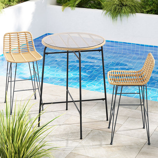 Gardeon 3 Piece Outdoor Bar Set