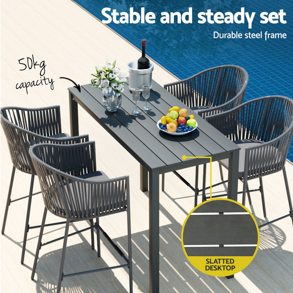 Gardeon 5 Piece Outdoor Bar Set