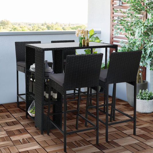Gardeon 5 Piece Outdoor Bar Set