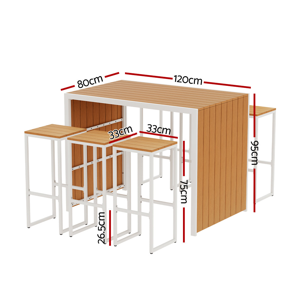 Gardeon 7 Piece Outdoor Bar Set