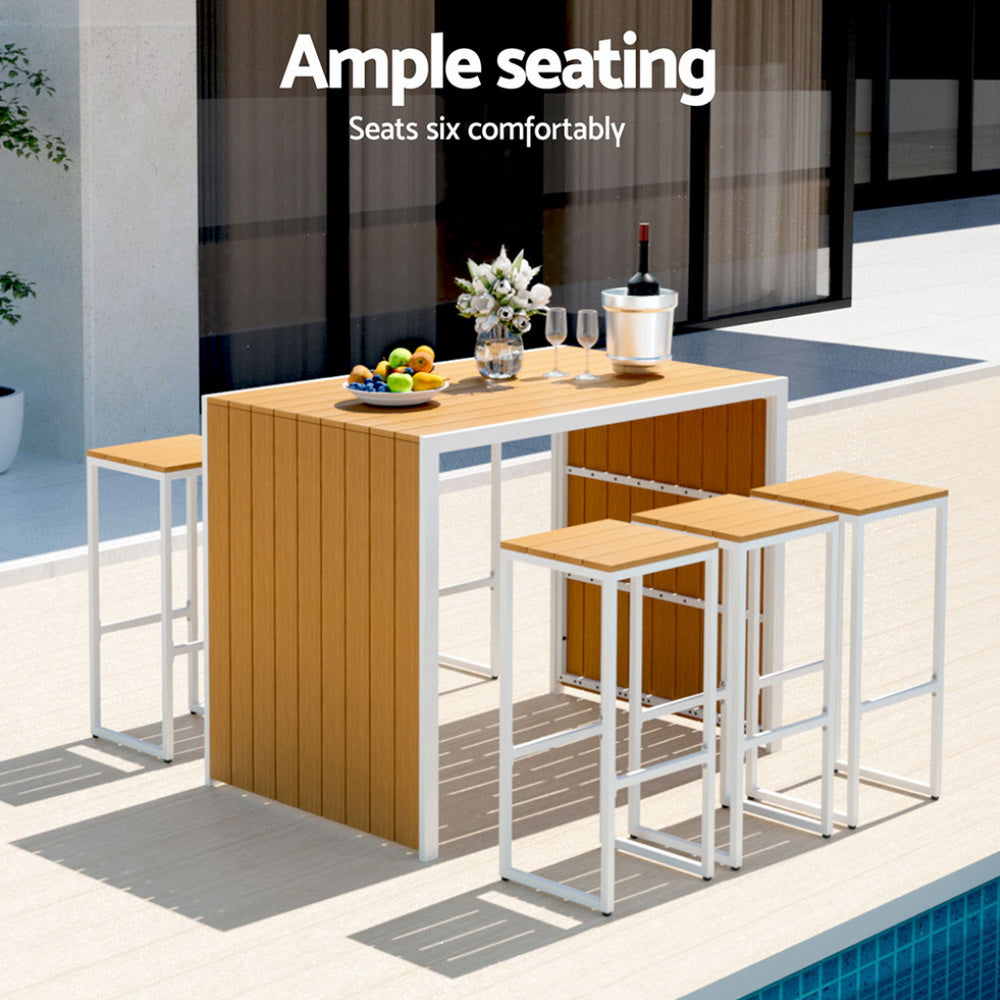 Gardeon 7 Piece Outdoor Bar Set