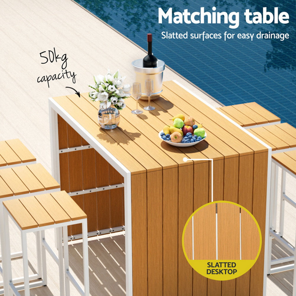 Gardeon 7 Piece Outdoor Bar Set