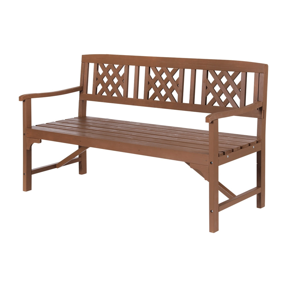 Gardeon Natural 3 Seater Garden Bench