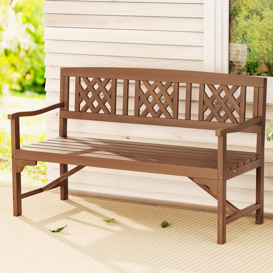 Gardeon Natural 3 Seater Garden Bench