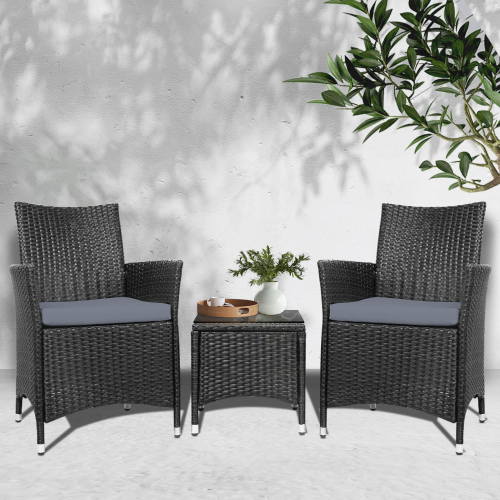 Gardeon Black Bistro Set