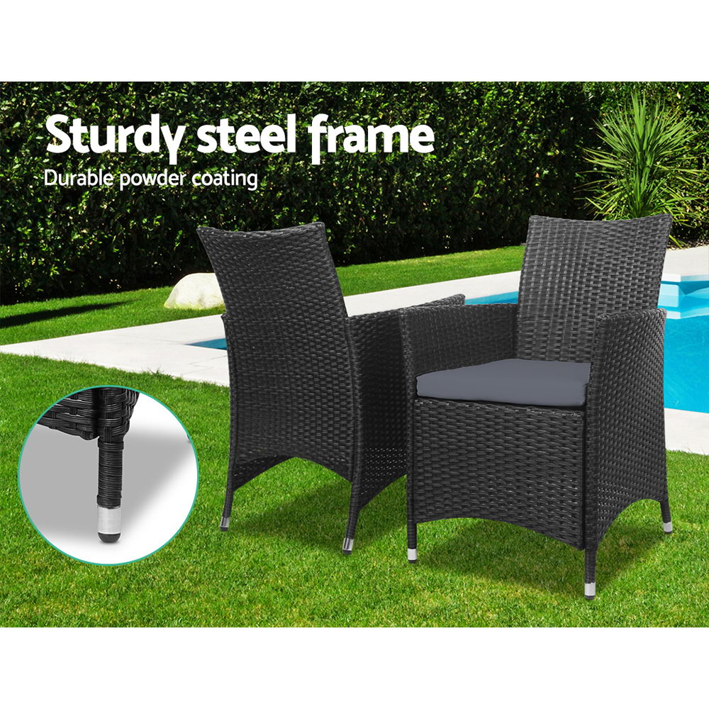 Gardeon Black Bistro Set