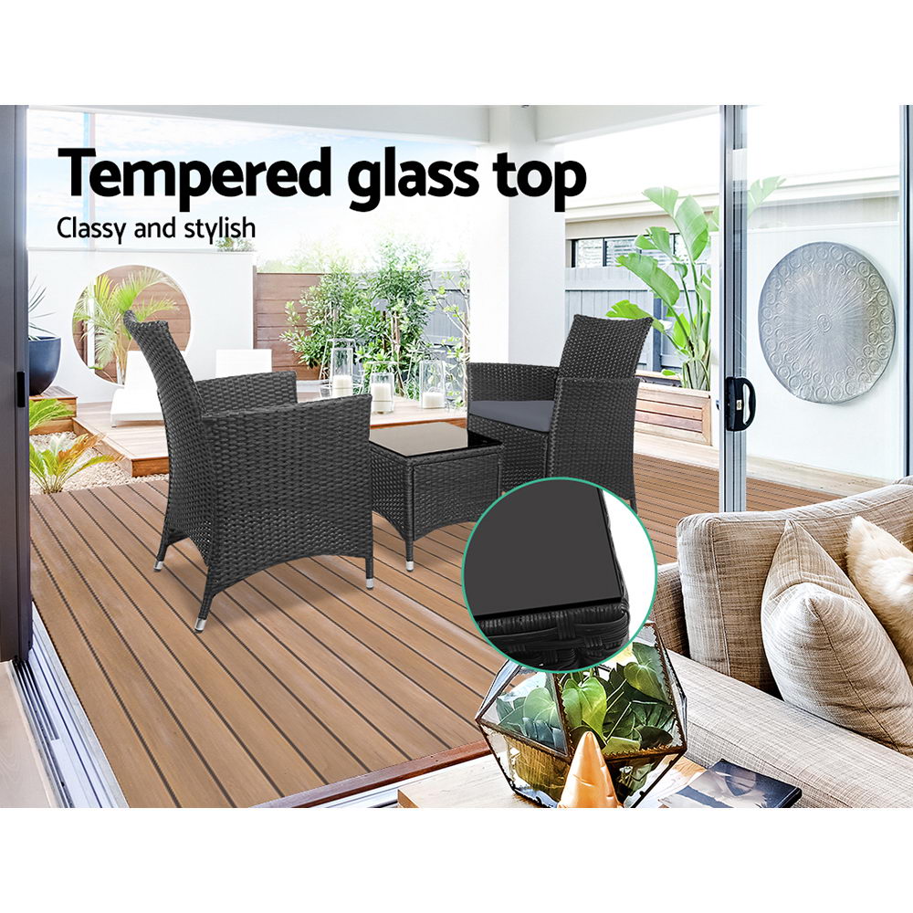 Gardeon Black Bistro Set