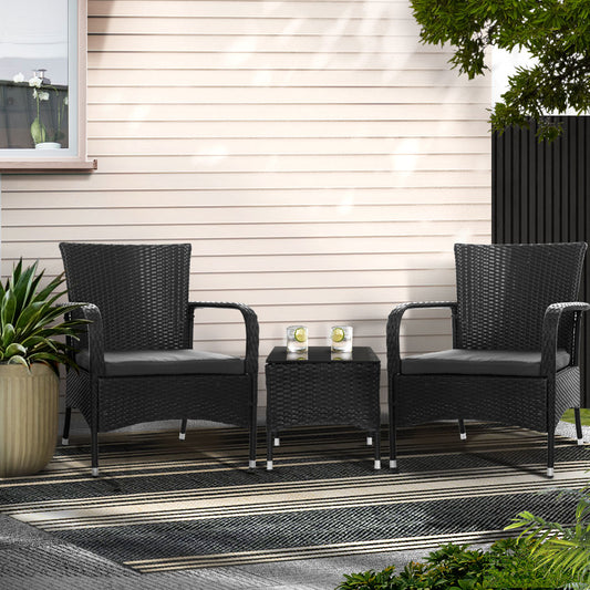 Luca 3 Piece Outdoor Bistro Set