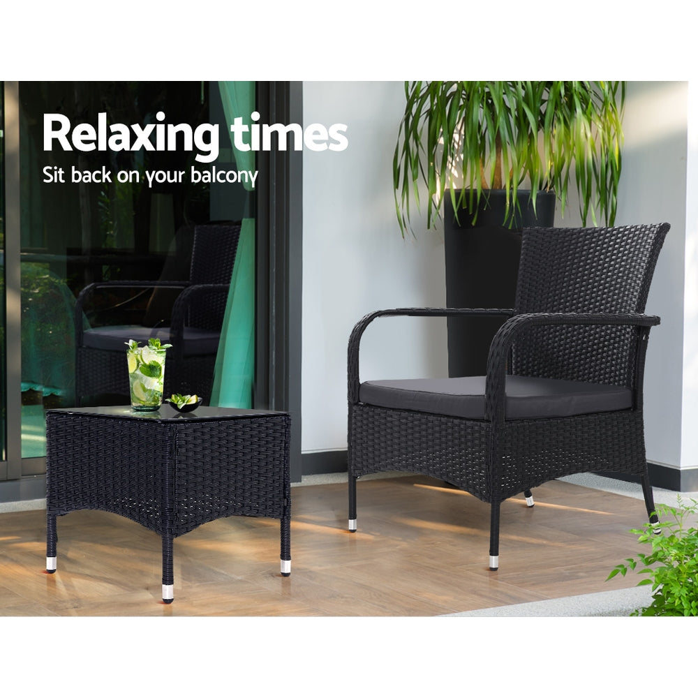 Luca 3 Piece Outdoor Bistro Set