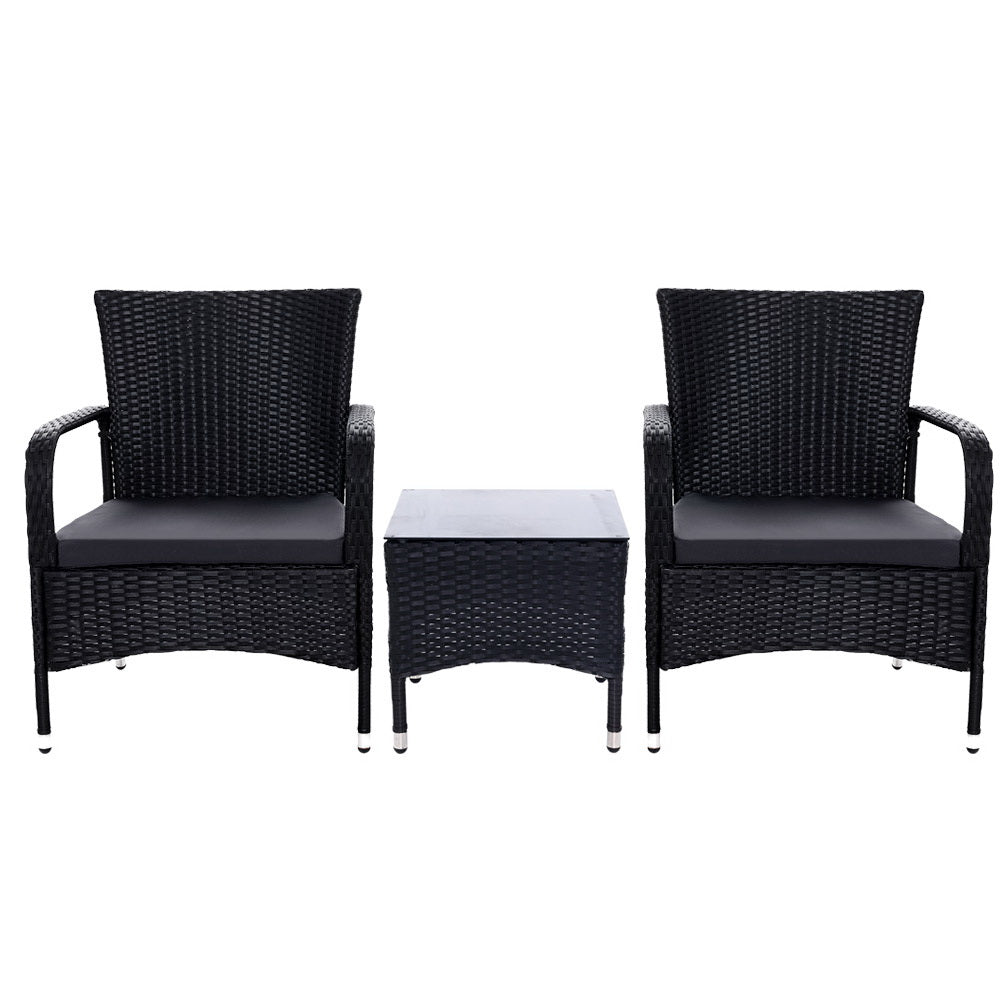 Luca 3 Piece Outdoor Bistro Set