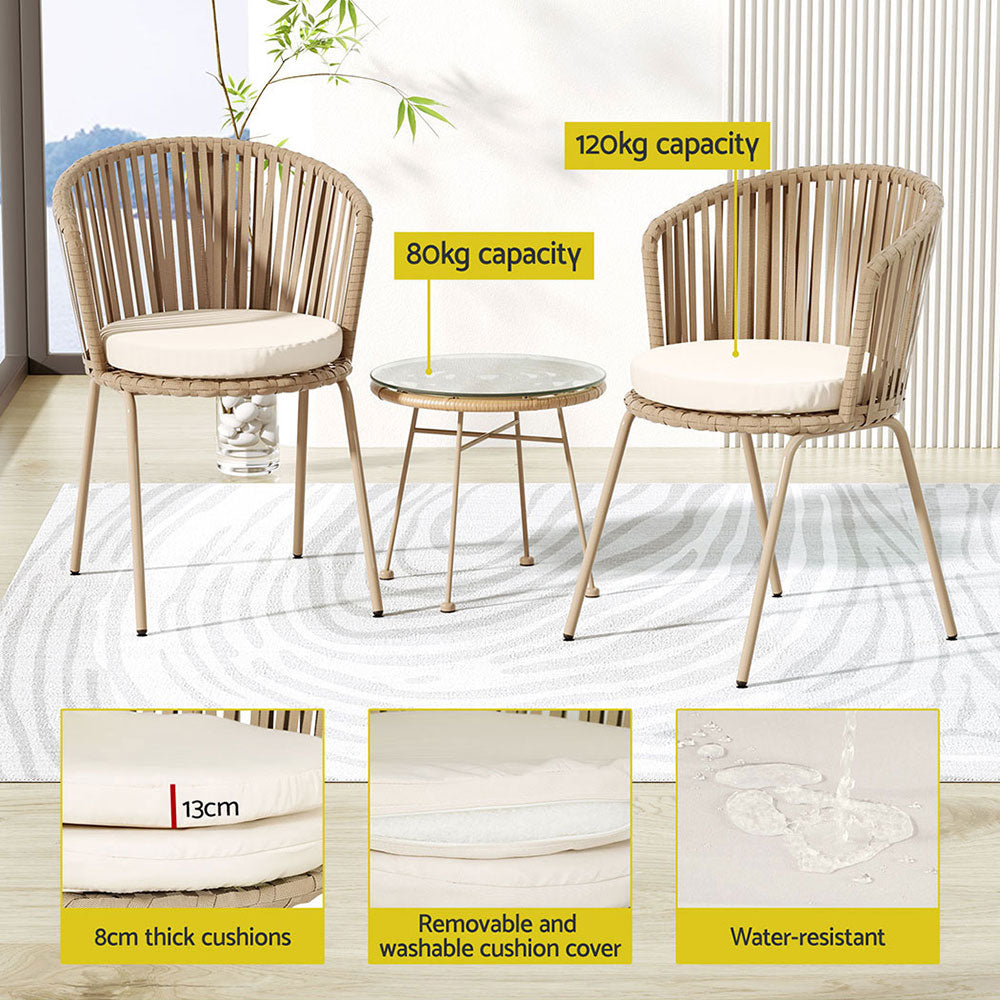 Gardeon 3 Piece Outdoor Bistro Set