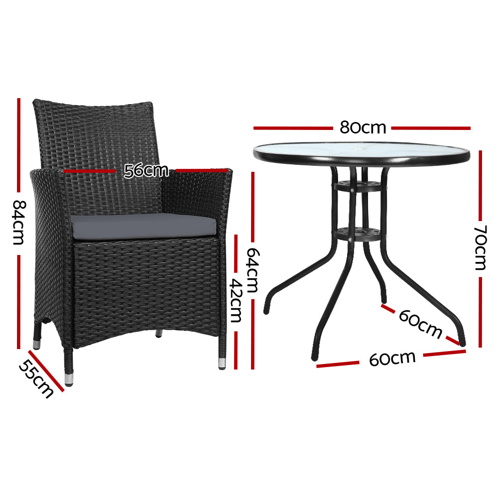 Idris 3 Piece Bistro Set