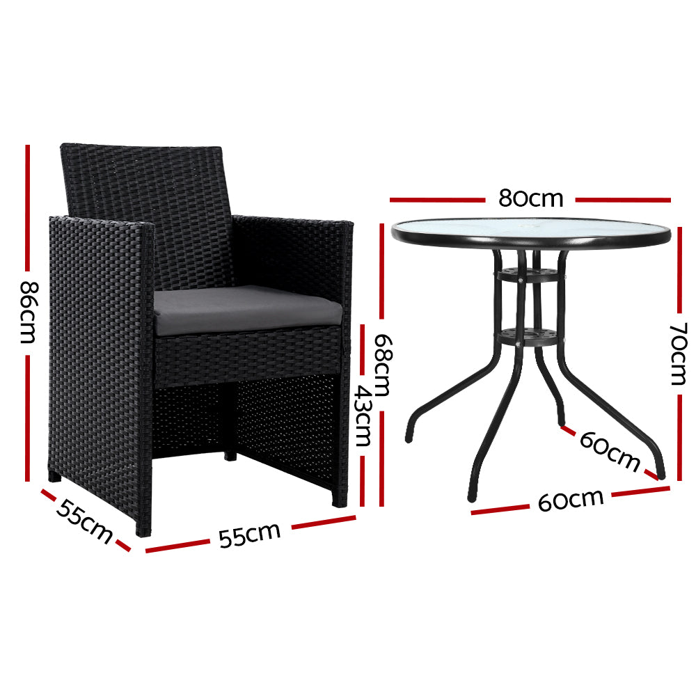Hugo 3 Piece Bistro Set