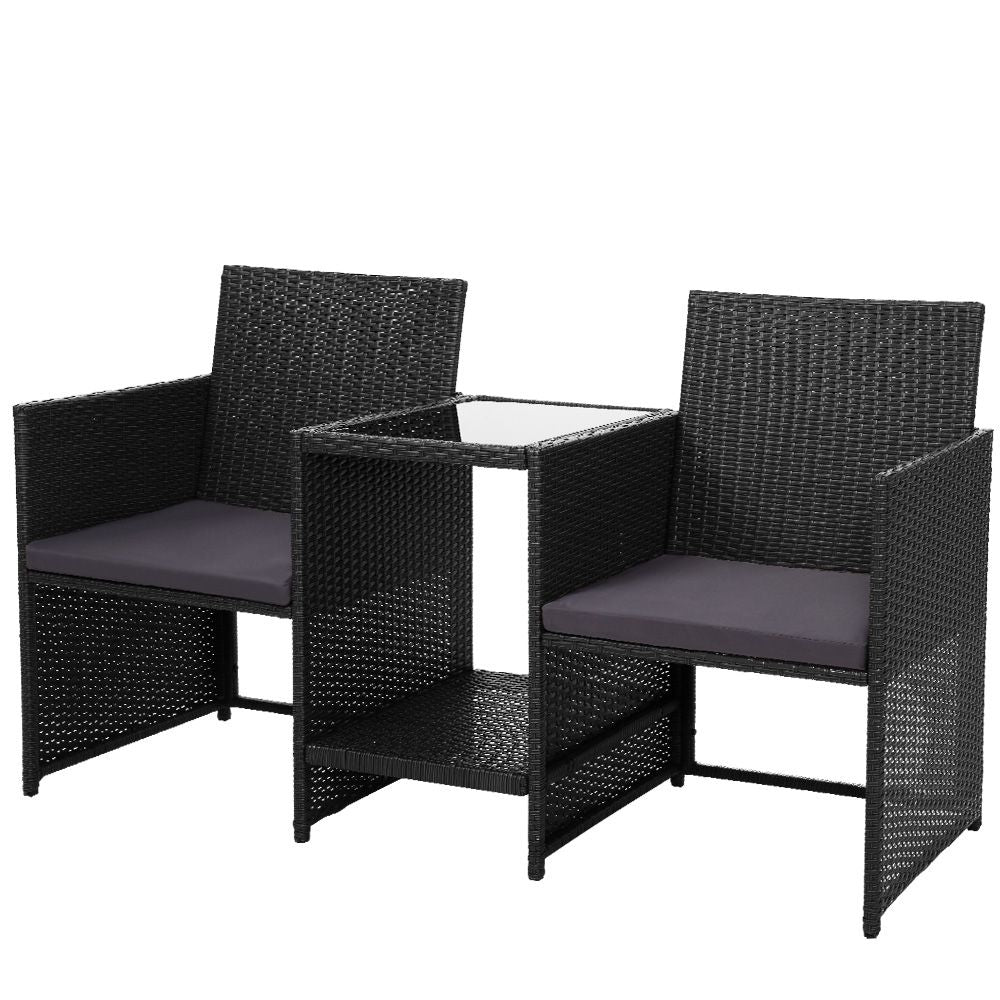 Gardeon Loveseat with Table