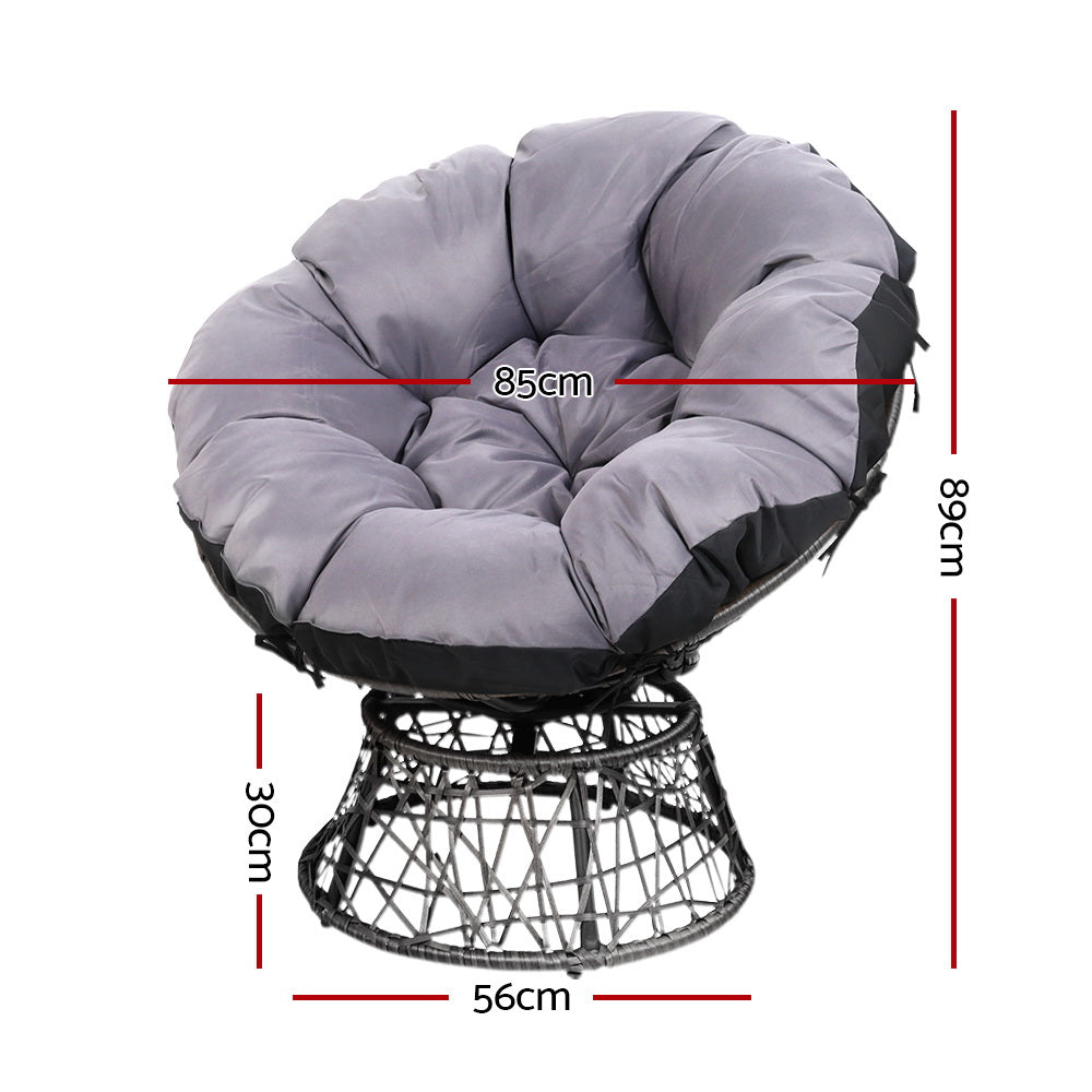Papasan Grey Outdoor Lounge Set