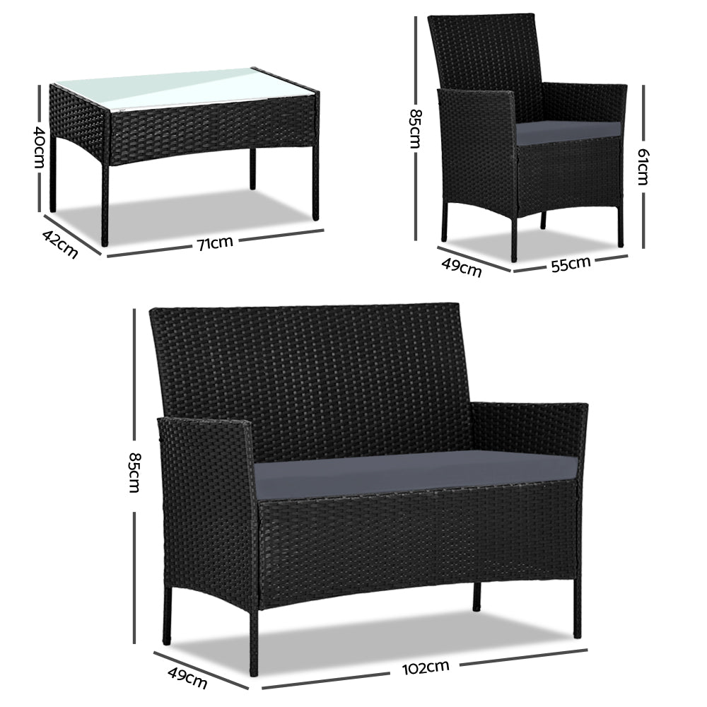 Gardeon 4 Seater Outdoor Sofa Set