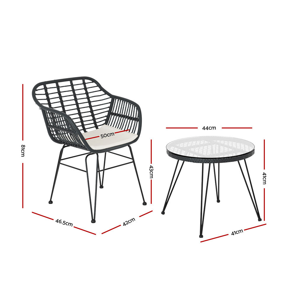 Gardeon 3 Piece Bistro Set