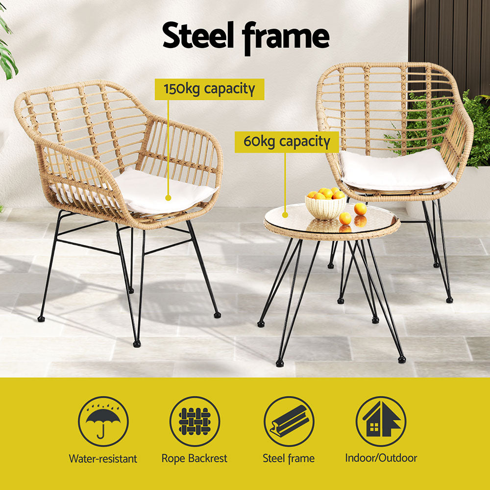 Gardeon 3 Piece Bistro Set