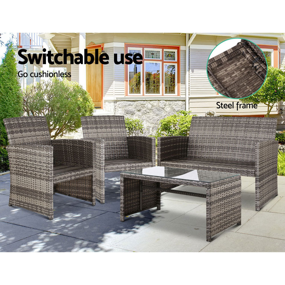 Gardeon 4 Piece Outdoor Sofa Set