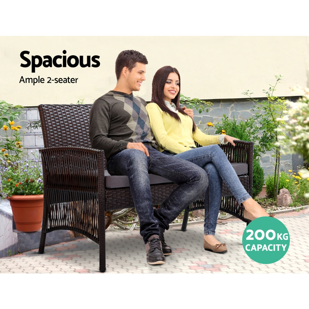 Harp Black 4 Piece Outdoor Sofa Set