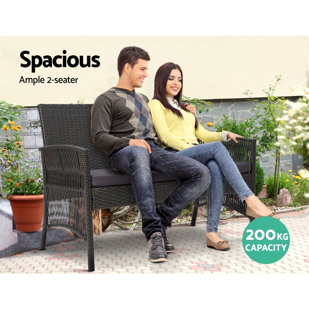 Harp Grey 4 Piece Outdoor Sofa Set