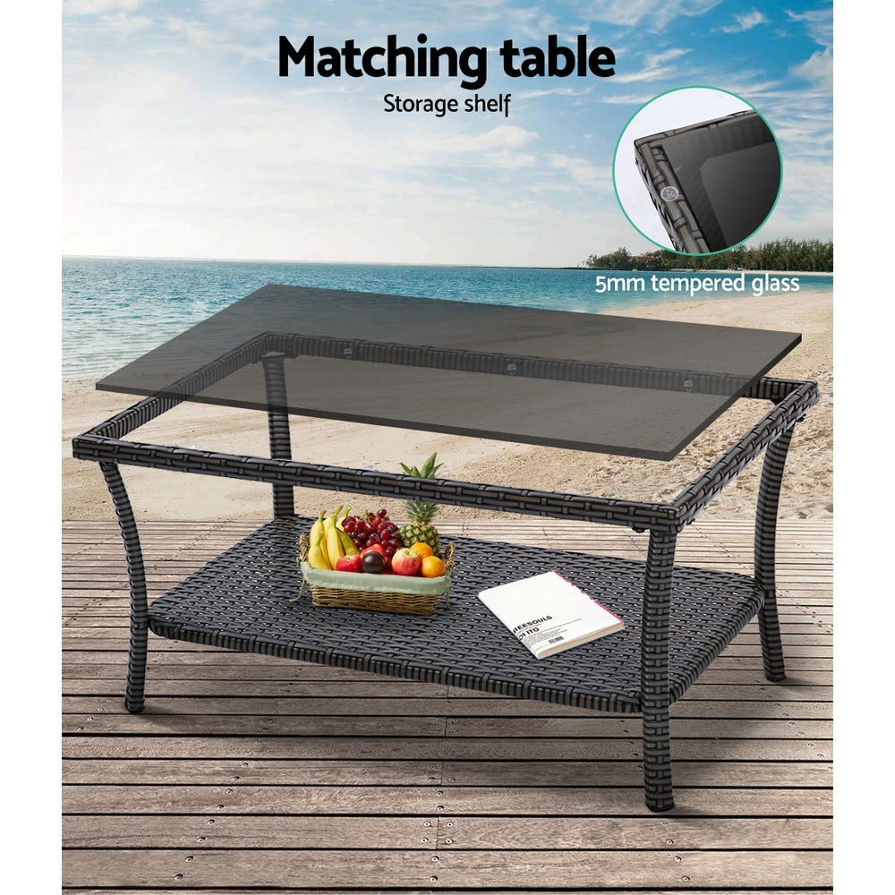 Harp Grey 4 Piece Outdoor Sofa Set