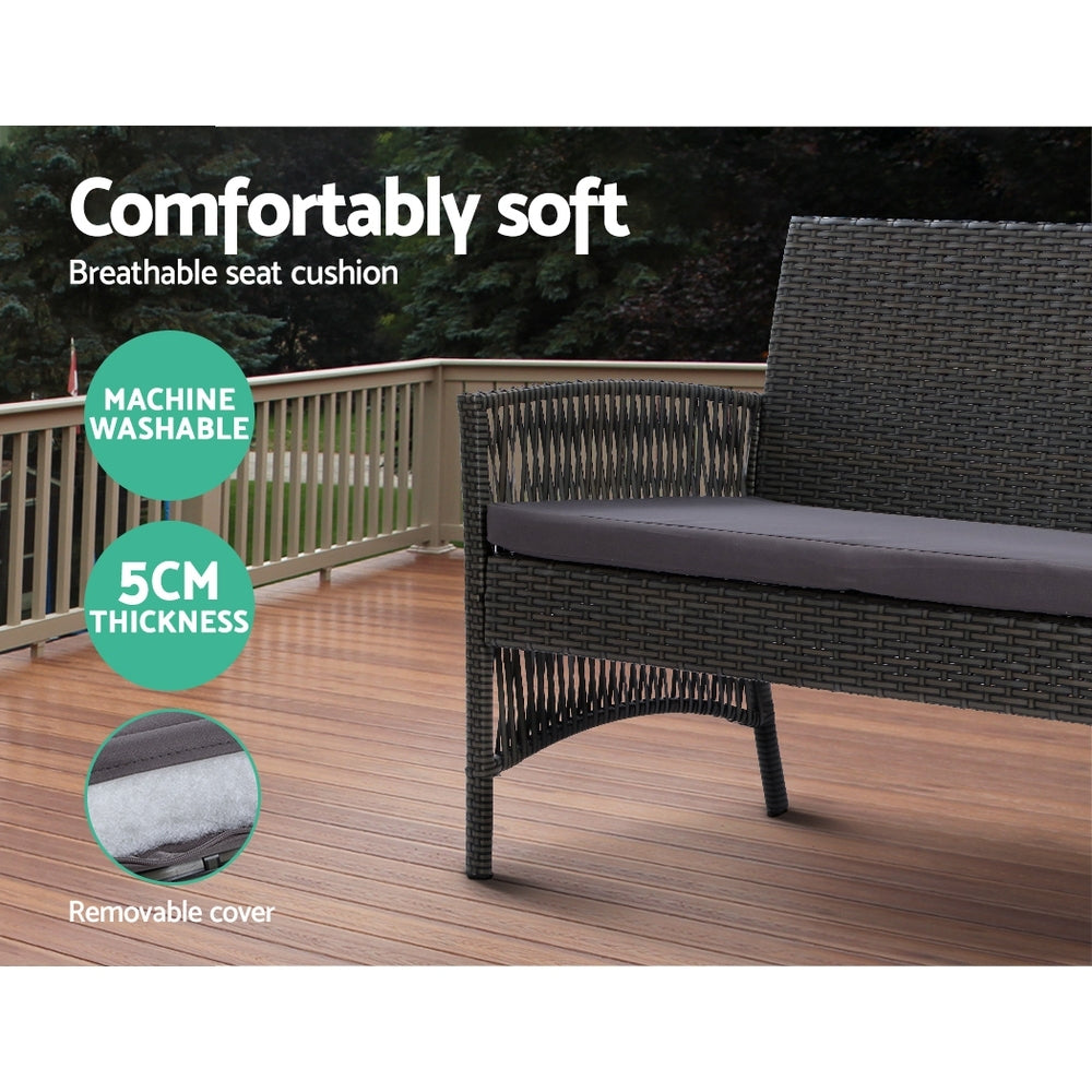 Harp Grey 4 Piece Outdoor Sofa Set