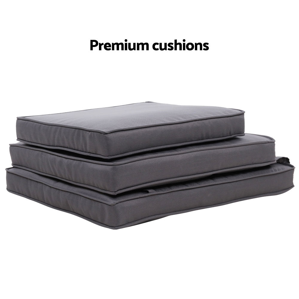 Gardeon 5 Piece Black Recliner Set