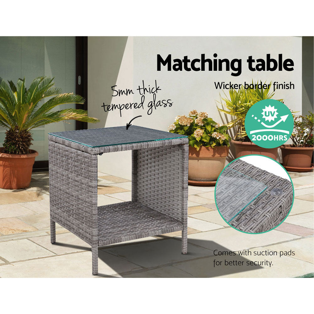 Gardeon 5 Piece Grey Recliner Set