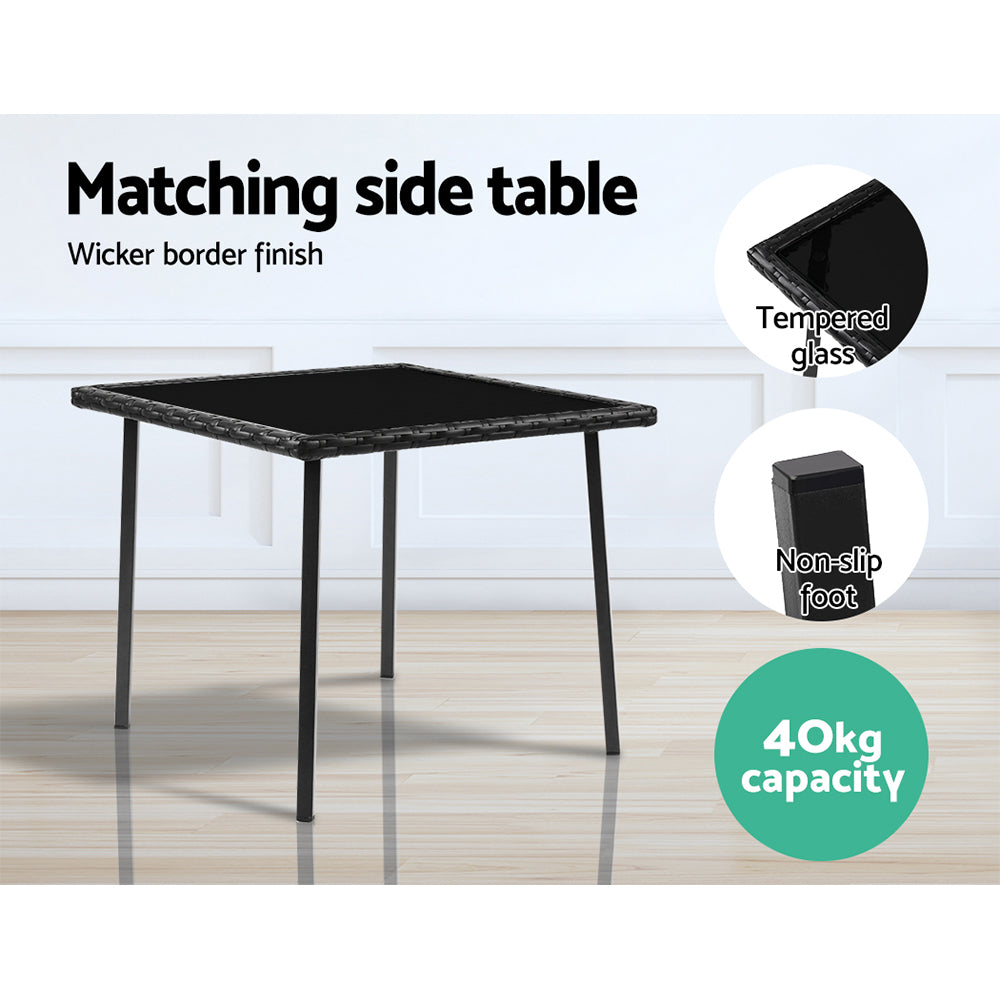 Gardeon 3 Piece Rocking Chair and Table Set
