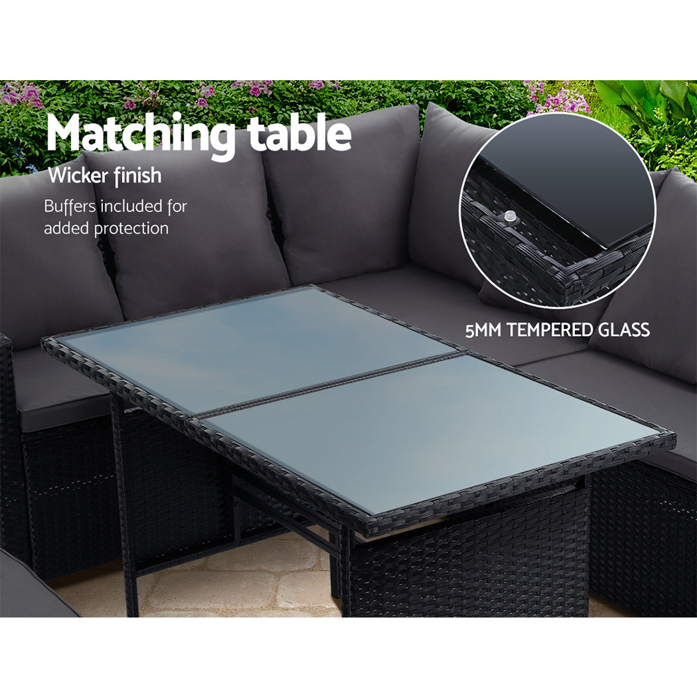 Gardeon 8 Piece Outdoor Sofa Dining Set
