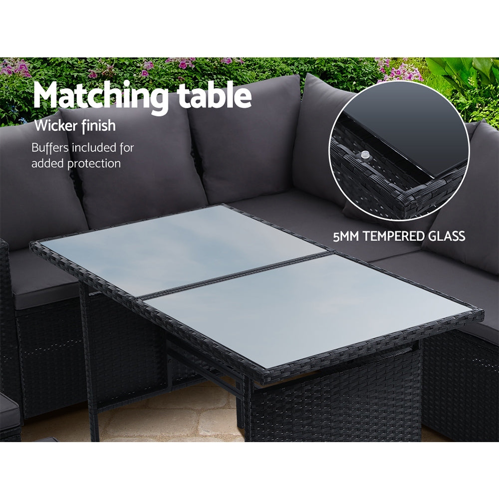 Gardeon 9 Piece Outdoor Sofa Dining Set