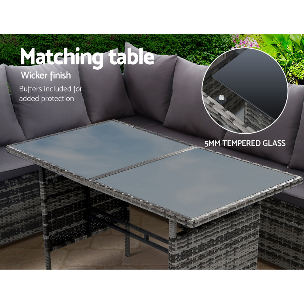 Gardeon 9 Piece Outdoor Sofa Dining Set